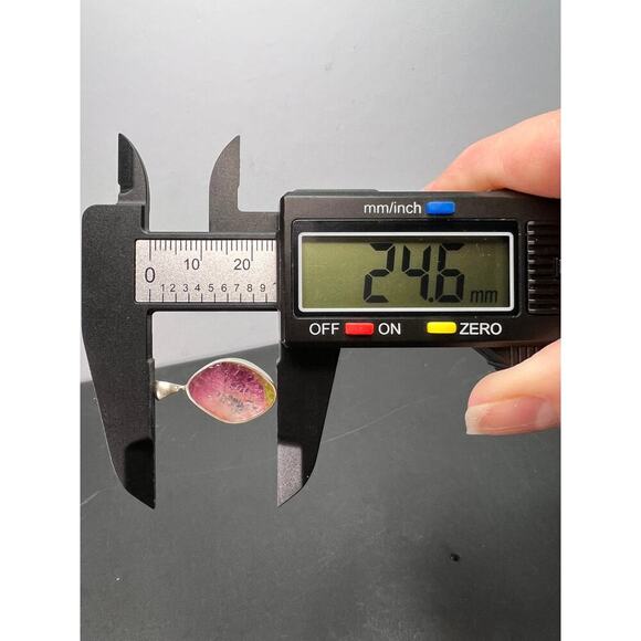 NEW Watermelon pink tourmaline sterling silver pendant 2.51 grams - Picture 3 of 8